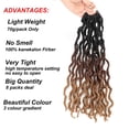 thumbnail image 4 of JM Extensiones de cabello de ganchillo trenzado sucio, pelo de ganchillo, 18 pulgadas, 24 pies JM, 4 of 5