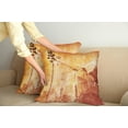 thumbnail image 3 of Ambesonne Orange Throw Pillow Cover 2 Pack, Retro French Street, 18", Tan, 3 of 6