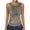 Army Green, variant on Women's Summer High Neck Ribbed Slim Floral Button Sleeveless Tank Top Army Green L