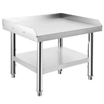 EastVita 24x28 Inch Stainless Steel Equipment Grill Stand Table with Adjustable Storage Undershelf – Commercial Restaurant Kitchen Stand Grill Table – No Wheels