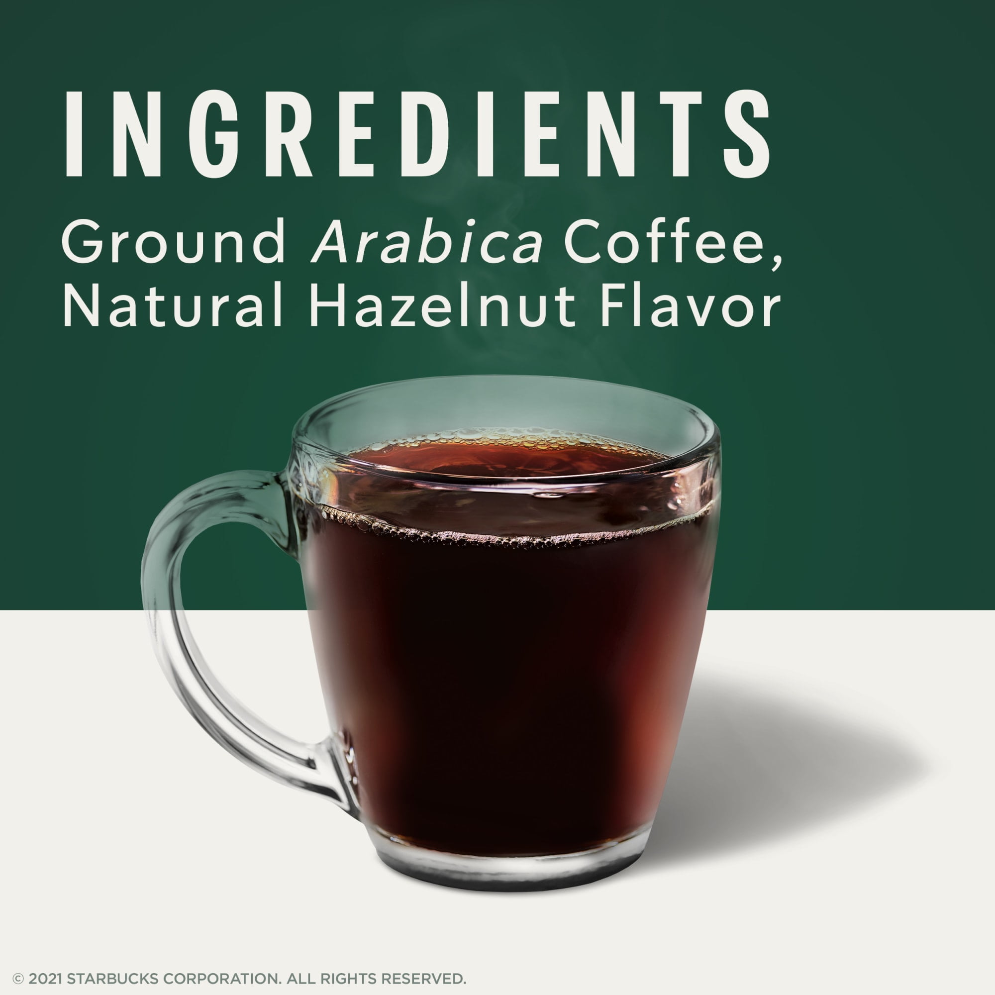 Starbucks Hazelnut, Light Roast K-Cup Coffee Pods, 22 Count K Cups