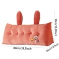 thumbnail image 2 of Reading Pillow Polyester Fabric Long Bolster Design with Ears Soft Breathable Machine Washable for Bed Sofa Head Back Support Relaxing, 2 of 5