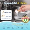 thumbnail image 6 of Dishwasher Detergent Powder + Booster, 90 Loads | Plastic-Free, Natural & Eco-Friendly Dishwasher Soap, Concentrated Plant-Based Enzymes - Cuts Grease & Grime, No Water Spots (Fragrance-Free), 6 of 7
