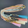thumbnail image 2 of K-KED Fashion 925 Silver Glass Pearl Tassel Bead Necklace Christmas Necklace Jewelry-Green, 2 of 9