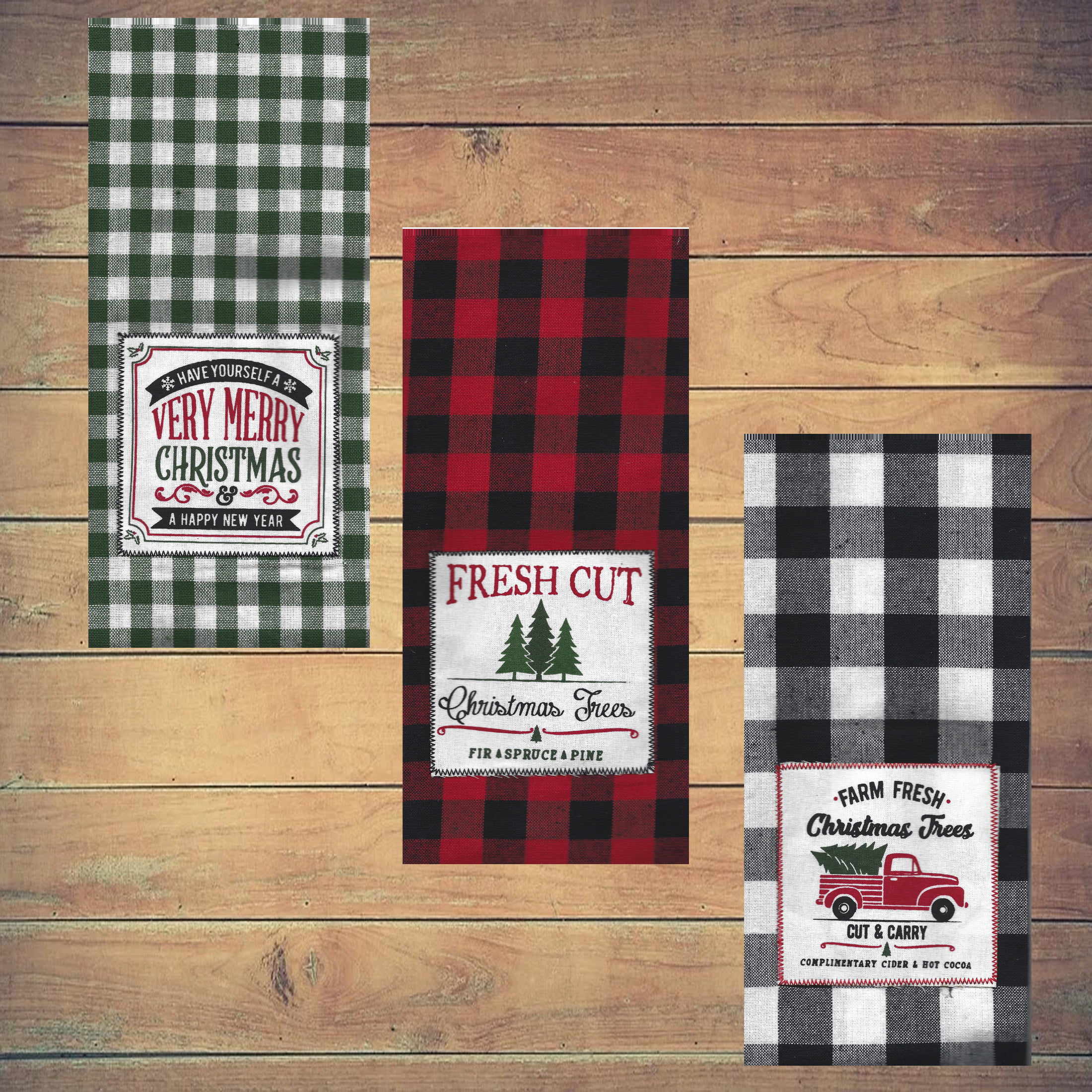 Kewadony Christmas Red Checkered Kitchen Towels 1 Pack Dish Towels for  Kitchen, Winter Red Green Buffalo Plaid Absorbent Microfiber Hand Towels  for