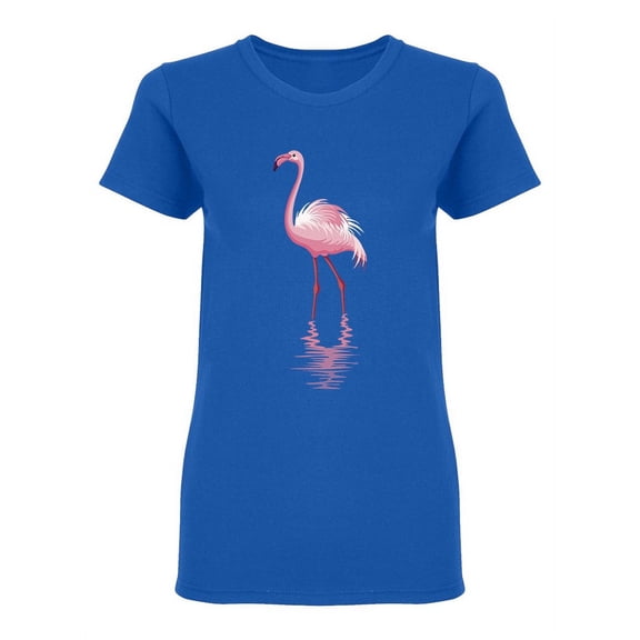 Pink Flamingo Watercolor Shaped T-Shirt Women -Image by Shutterstock, Female x-Large