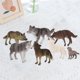 thumbnail image 5 of 7 Piezas de Juguete en Miniatura Zulema Figuras de Animales Salvajes Estatuilla de Lobo, 5 of 7