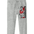 thumbnail image 2 of Superman Red & Black Sketch Art Boy's Athletic Heather Jogger Pants-XL, 2 of 5