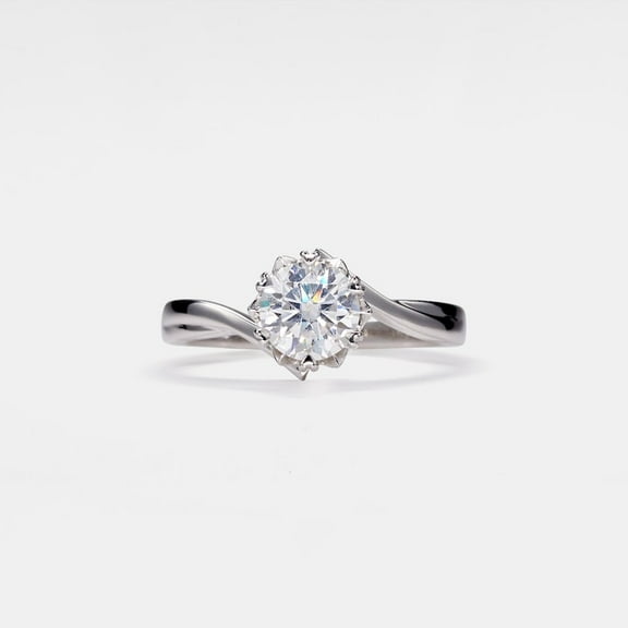 2Ct Round Cut Lab Created Diamond Engagement Ring 14K White Gold Plated