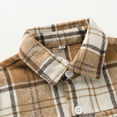 thumbnail image 5 of WOYY Kids Flannel Plaid Long Sleeve Shirt Boys Classic Turn Down Collar Button Shirts, 5 of 5