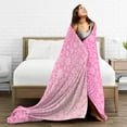 thumbnail image 5 of Kll Fleece Blanket Plush Throw Blanket Breast Cancer Pink Ribbons Awareness,Soft Fuzzy Cozy Flannel Blanket For Couch Sofa Bed.(60"X50"), 5 of 9