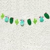 Cactus Party Banner Fabric Garland Banner for Tropical Party Birthday Party Festival Decoration