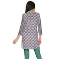 thumbnail image 3 of Moomaya Printed Indian Short Kurti Dress Poly Crepe Tunic Close Collar Mini Dress, 3 of 5