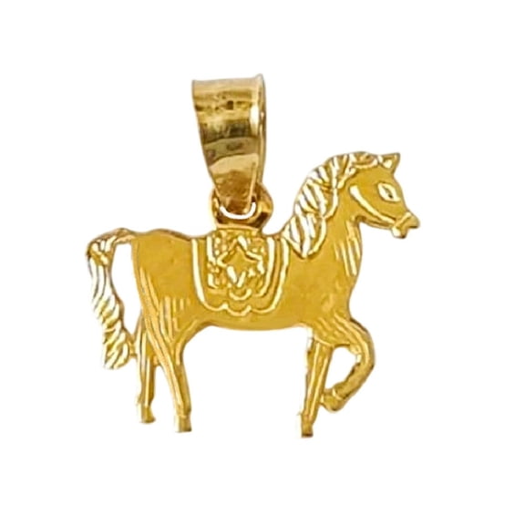 14K Yellow Gold HORSE Small Pendant Charm