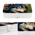 thumbnail image 4 of Wolf Necklace Organizer, Bracelet Holder, and Jewelry Boxes - Portable PU Leather with Removable Compartment, 4 of 6