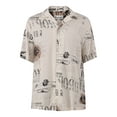 thumbnail image 5 of No Boundaries Printed Rayon Button Up Resort Shirt with Short Sleeves, Men's & Big Men's, 5 of 5