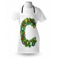 thumbnail image 3 of Letter C Apron Festive Celebration Design Letter C Capital Hearts Colorful Balls Winter Holiday, Unisex Kitchen Bib Apron with Adjustable Neck for Cooking Baking Gardening, Multicolor, by Ambesonne, 3 of 3