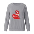 thumbnail image 4 of TKAOPKFD Couple Casual Sports Hoodie for Valentine's Day with Cartoon Print and No Hood (Women), 4 of 5