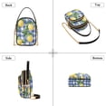 thumbnail image 3 of FORMRS Crossbody Bag for Women Quilted Travel Shoulder Cell Phone Purse with Chain Strap Handbag, Blue Plaid Lemon, 3 of 7