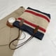 thumbnail image 4 of Bolso Hombro Paja para Mujer Playa Verano Con Colores Mano () Azul, 4 of 7