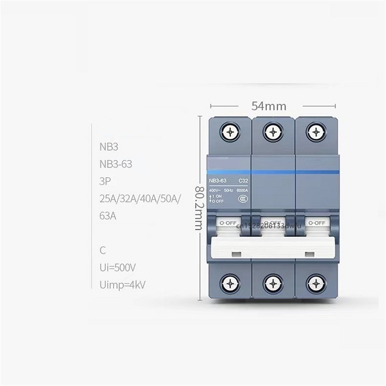 NB3 1P 1P+N 2P 3P 4P AC 230/400V Circuit Breaker DIN Rail Mounting Miniature