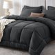 thumbnail image 1 of Juego de edredón Sasttie King Size, 7 piezas, cama en una bolsa, gris, 1 of 9