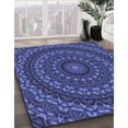 thumbnail image 3 of Ahgly Company Machine Washable Indoor Rectangle Transitional Denim Dark Blue Area Rugs, 2' x 3', 3 of 7