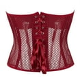 thumbnail image 4 of TAIAOJING Women Elegant Vintage Cap Sleeves Brocade Bustier Corset Tops, 4 of 4