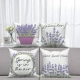 thumbnail image 3 of Spring Lavender Throw Pillow Covers 18x18 Set of 4,Purple Floral Decorative Pillow Cases for Bedroom Sofa Couch, 3 of 6