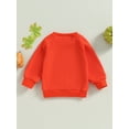 thumbnail image 4 of Bagilaanoe Newborn Baby Girl Boy Halloween Sweatshirt Long Sleeve Pumpkin Print Pullover 3M 6M 9M 12M 18M 24M Infant Fall Loose Tee Tops, 4 of 7