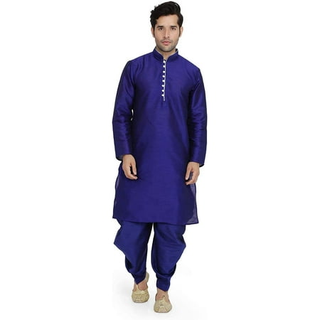 

Royal Kurta Mens Cotton Kurta & Salwar Set (Blue 2 42)