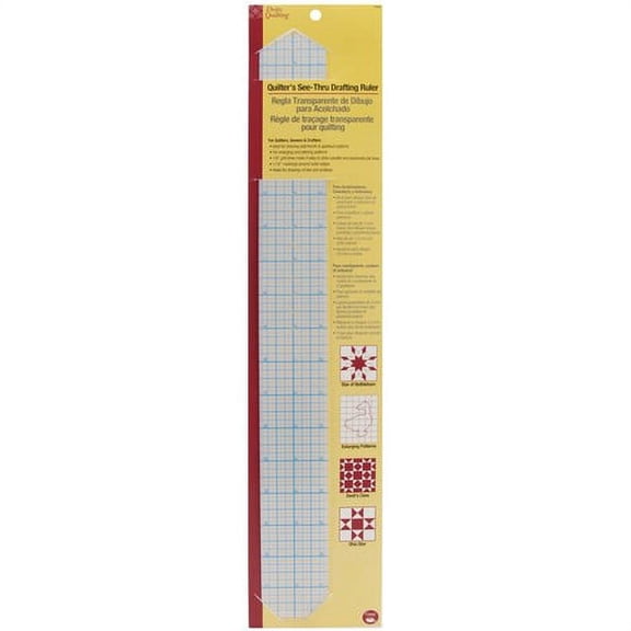 Dritz Quilting See Thru Drafting Ruler 5x18