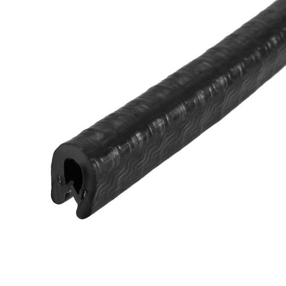 Unique Bargains Edge Trim U Seal Black PVC Plastic U Channel Edge Protector Fits 1/64'' - 1/16'' Edge 10 Feet Long