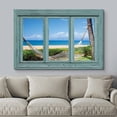 thumbnail image 3 of wall26 Canvas Print Wall Art Window View Ocean Front Beach Hammock Nature Wilderness Photography Modern Art Rustic Scenic Colorful Ultra for Living Room, Bedroom, Office - 32"x48", 3 of 5