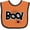 Orange and Black, variant on Inktastic Halloween Boo with Spider and Web in Black Boys or Girls Baby Bib