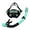 Blue & Black, variant on sunsanly Snorkeling Gear Set Men Women Adults Anti-Fog Panoramic View Swim Goggles Dry Top Snorkel Swimming Scuba Diving Equipment