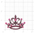 thumbnail image 3 of Vintage Style Pink Fleur-De-Lis Crown Crystal Pin Brooch, 3 of 4