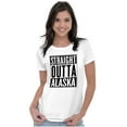 thumbnail image 4 of Funny AK Straight Outta Alaska Womens Slim Fit Graphic Tee Brisco Brands S, 4 of 5