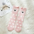 thumbnail image 4 of Tiqkatyck Compression Socks Clearance, Women Coral Fleece Socks Winter Cute Fleece Thick Floor Socks Adult Home Socks Warm Socks Compression Socks for Women Pink One Size, 4 of 4