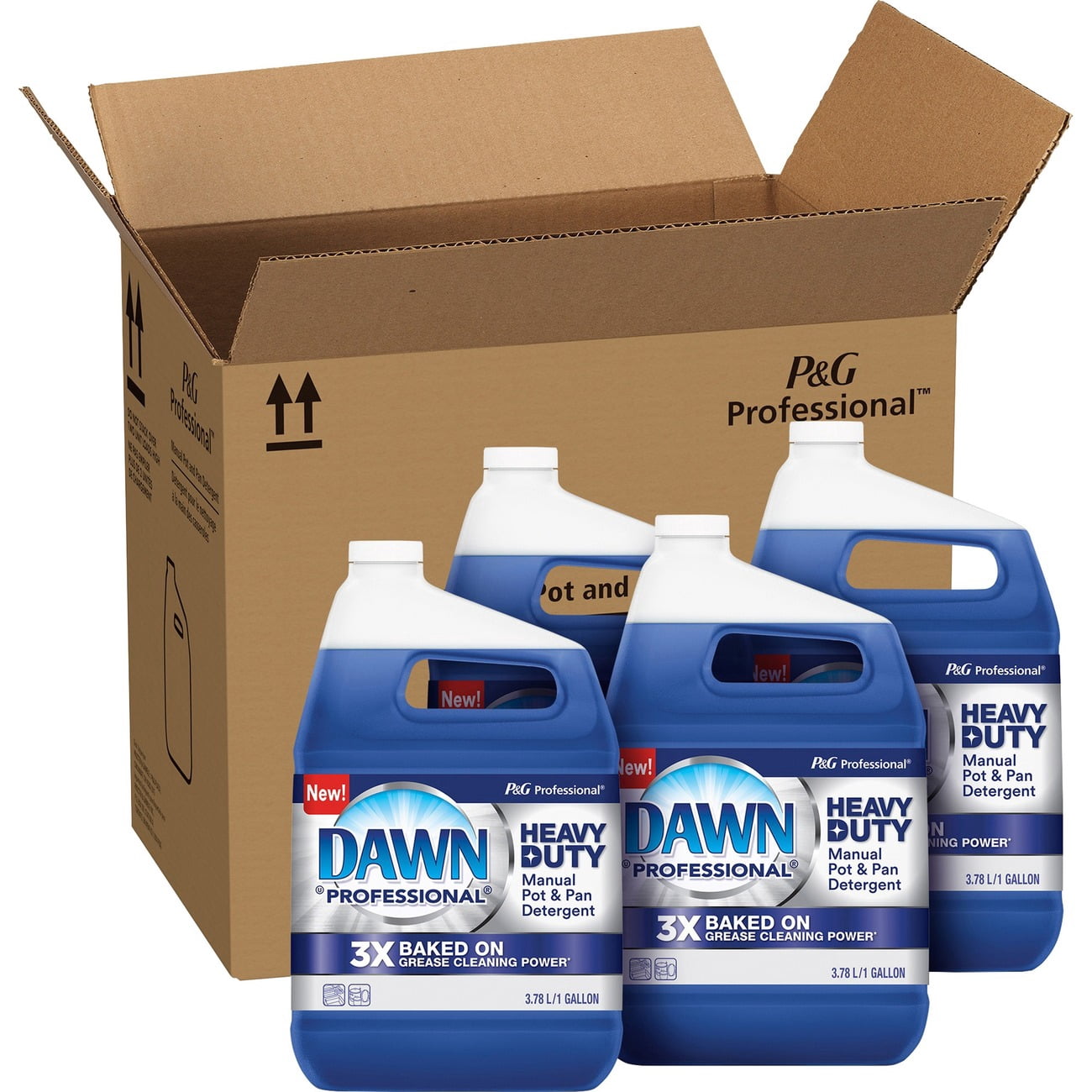 Dawn Professional 80730045 1 gal. Heavy-Duty Manual Pot/Pan Dish Detergent - Original Scent (4/Carton)