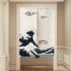 thumbnail image 4 of Cortina de entrada japonesa Noren Spptty cortina de media puerta estilo japonés 85 x 120 cm uso diario del hogar, 4 of 7