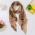 thumbnail image 2 of UTSJKR Linen Scarf for Women Lightweight Summer Wrap Cotton Shawl Beach Travel Pashmina Gauze Tie Dye Casual Thin Scarf Khaki, 2 of 2