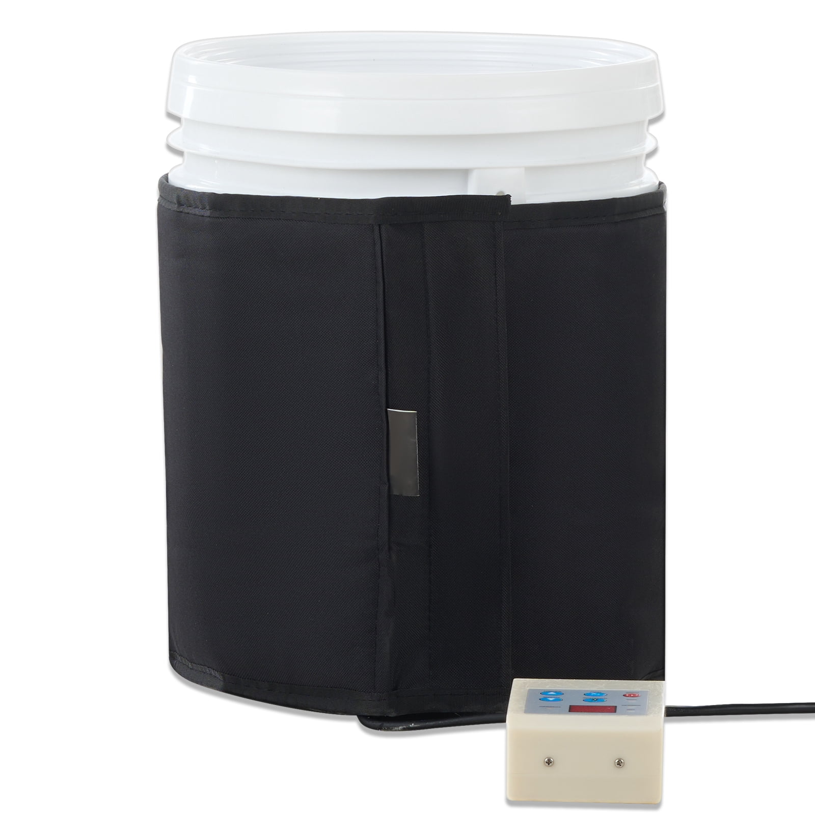 KFFKFF Barrel Warmer, 250W, for 5 Gallon Drums, Temperature Range 0-145℉ with Separate Thermostat, Water-Resistant Oxford Material for Efficient Heating of Oil Drums, UL/FCC Certified