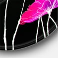 thumbnail image 3 of Designart 'Abstract Red Flower Detail On Black Background I' Traditional Circle Metal Wall Art 29x29 - Disc of 29, 3 of 5