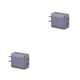 thumbnail image 1 of Inteprter Enchufe de EE. UU. de teléfono Dual USB 2 puertos Enchufe de pared de viaje Adaptador de carga Reemplazo de energía Cabezal Púrpura 2piezas, 1 of 6