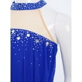 thumbnail image 4 of iixpin Figure Ice Skating Dress for Girls Ballroom Skirted Leotard Dancewear Lyrical Ballet Dance Dresses Royal Blue 14, 4 of 7