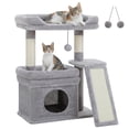 thumbnail image 2 of PEQULTI Small Cat Tree Tower for Indoor Cats Scratcher with Top Perch and Private Cat Condo Gray, 2 of 7