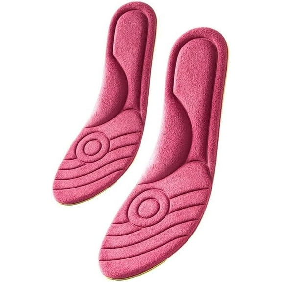 Warm Winter Men's and Women's Walking Heated Insole Casual Men's and Women's Insole Help Against Plantar Fasciitis and Foot Pain. Cushioning Metatarsal, Arch Support and Heel Support (Pink, )