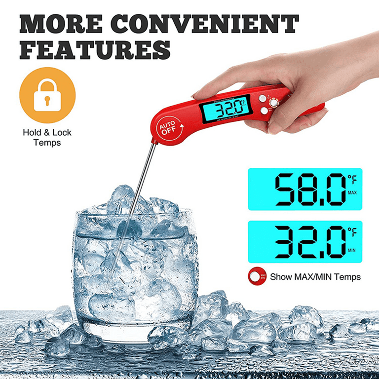  DOQAUS Meat Thermometer Digital, IPX6 Waterproof Instant Read  Thermometer for Cooking Kitchen Food Candy with Super Long Probe for Grill  BBQ Steak Smoker Oil Milk Yogurt Temperature: Home & Kitchen