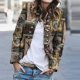 thumbnail image 1 of Chaqueta con botones florales retro con cuello vuelto informal para mujer, abrigo informal, prendas de vestir Fridja  po1776, 1 of 5